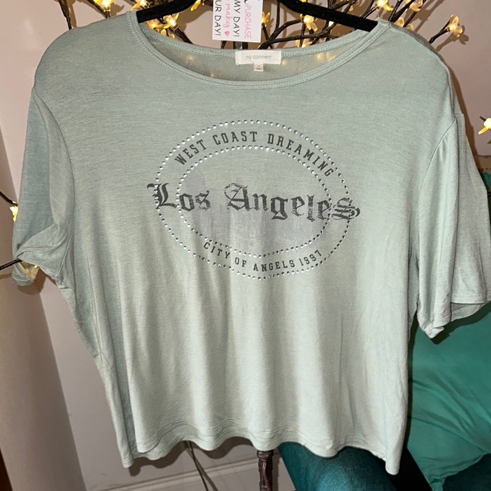 Green Crop Relaxed T-Shirt Short Sleeve